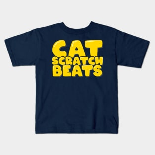 Funny Hip Hop Cat Scratch Beats Kids T-Shirt